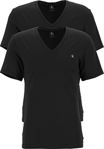 Calvin Klein CK ONE cotton V- neck T-shirts (2-pack), heren T-shirts V-hals, zwart