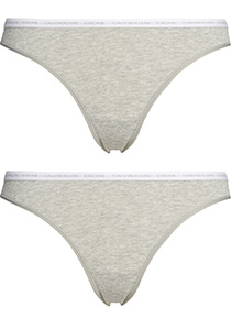 Calvin Klein dames CK ONE Cotton slips (2-pack), grijs melange