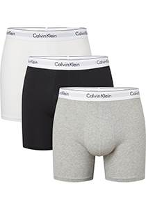 Calvin Klein Boxer Briefs (3-pack), heren boxers extra lang, zwart, grijs, wit