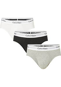 Calvin Klein Hipster Briefs (3-pack), heren slips, zwart, grijs, wit