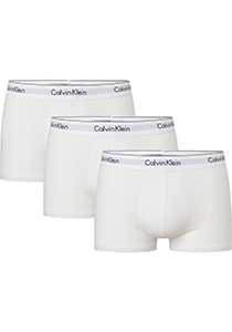 Calvin Klein Trunk (3-pack), heren boxers normale lengte, wit