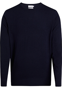 Calvin Klein heren pullover wol, Merino Crew Neck Sweater, blauw