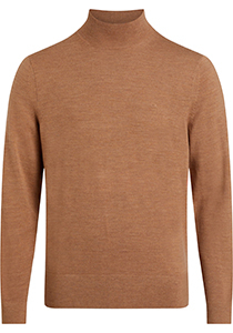Calvin Klein heren coltrui wol, Merino Mock Neck Sweater, bruin