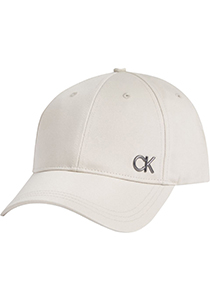 Calvin Klein pet, CK bombed metal baseball cap, beige