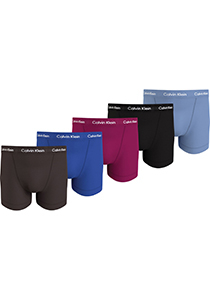 Calvin Klein Trunk (5-pack), heren boxers normale lengte, bruin, kobalt, donkerroze, zwart, lila