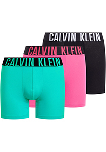 Calvin Klein Boxer Briefs (3-pack), heren boxers extra lang, zwart, roze, groen