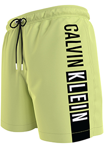 Calvin Klein Medium Drawstring swimshort, heren zwembroek, citroengeel dessin