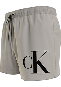 Calvin Klein Short Drawstring swimshort, heren zwembroek, zilvergrijs