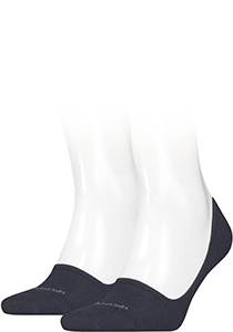 Calvin Klein Footie Mid Cut (2-pack), heren onzichtbare sokken, donkerblauw