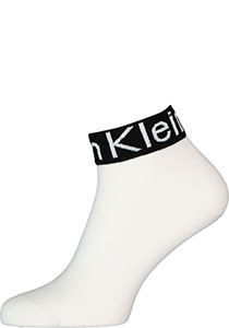 Calvin Klein damessokken Kayla (1-pack), lage logo sokken, wit met zwart