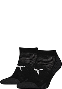Puma Sport Cushioned Sneaker (2-pack),  enkelsokken, zwart