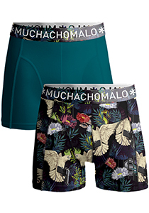 Muchachomalo boxershorts, heren boxers normale lengte (2-pack), Baretta Blue Hawai