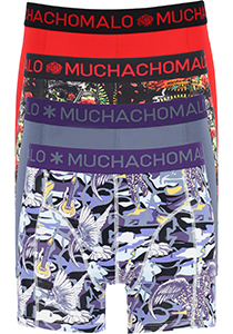 Muchachomalo heren boxershorts (4-pack), shorts Price Guns N Roses, print, grijs, rood