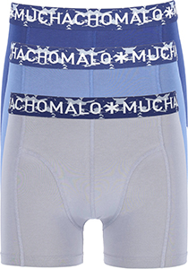 Muchachomalo heren boxershorts (3-pack), heren boxers normale lengte Solid, donkerblauw, blauw, grijs