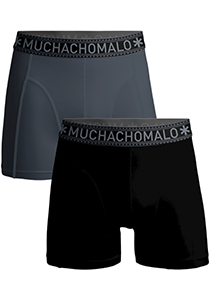 Muchachomalo boxershorts, heren boxers normale lengte (2-pack), Solid