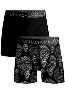 Muchachomalo boxershorts, heren boxers normale lengte (2-pack), Print/solid