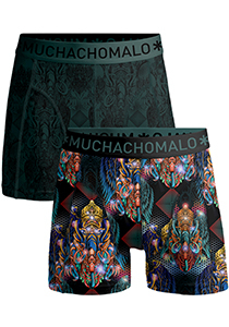 Muchachomalo boxershorts, heren boxers normale lengte (2-pack), Myth Indo