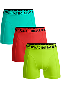Muchachomalo boxershorts, heren boxers normale lengte (3-pack), Solid