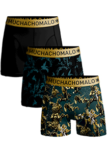 Muchachomalo boxershorts, heren boxers normale lengte (3-pack), Print/solid
