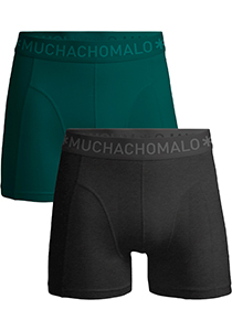 Muchachomalo boxershorts, heren boxers normale lengte (2-pack), Boxer Shorts Solid