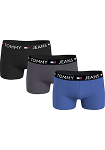 Tommy Hilfiger trunk (3-pack), heren boxers normale lengte, zwart, antraciet, kobalt