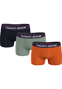 Tommy Hilfiger Jeans heren boxers normale lengte (3-pack), trunk, blauw, groen, oranje
