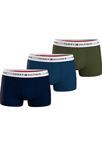 Tommy Hilfiger heren boxers normale lengte (3-pack), trunk, blauw en groen
