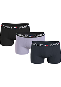 Tommy Hilfiger trunk (3-pack), heren boxers normale lengte, zwart, lila, blauw