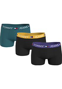 Tommy Hilfiger trunk (3-pack), heren boxers normale lengte, zwart, petrol
