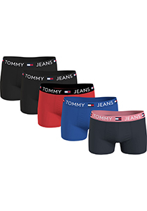 Tommy Hilfiger trunk (5-pack), heren boxers normale lengte, zwart, kobalt, rood