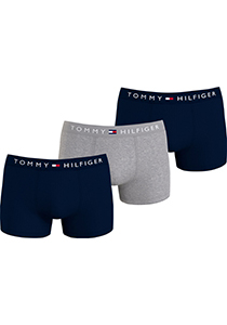 Tommy Hilfiger trunk (3-pack), heren boxers normale lengte, blauw, grijs