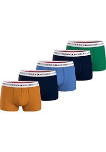 Tommy Hilfiger trunk (5-pack), heren boxers normale lengte, oranje, blauw, groen