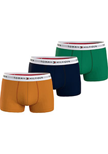 Tommy Hilfiger trunk (3-pack), heren boxers normale lengte, oranje, blauw, groen