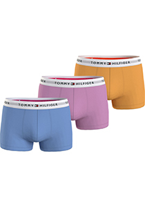 Tommy Hilfiger trunk (3-pack), heren boxers normale lengte, lichtblauw, oranje, roze