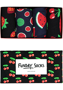 Funday Socks Giftset unisex sokken, Fruit in een doosje