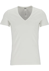 HOM Supreme Cotton tee-shirt (1-pack), heren T-shirt V-hals, wit