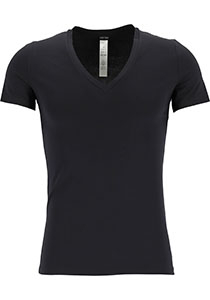 HOM Supreme Cotton tee-shirt (1-pack), heren T-shirt V-hals, zwart