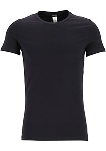 HOM Supreme Cotton tee-shirt (1-pack), heren T-shirt O-hals, zwart