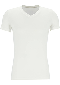 HOM Tencel soft tee-shirt v neck (1-pack), heren T-shirt V-hals, wit