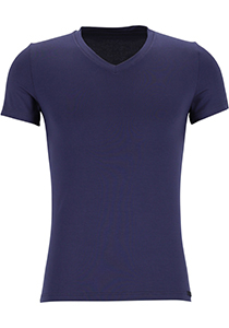 HOM Tencel soft tee-shirt v neck (1-pack), heren T-shirt V-hals, donkerblauw