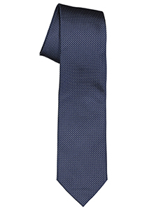 Michaelis  stropdas, zijde, blauw met wit gestipt