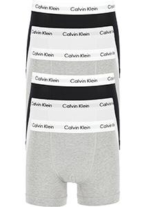 Actie 6-pack: Calvin Klein trunks, heren boxers normale lengte, zwart, grijs en wit