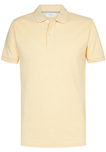 Profuomo slim fit heren polo, geel