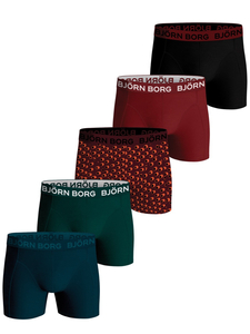 Bjorn Borg Cotton Stretch boxers, heren boxers normale lengte (5-pack), multicolor