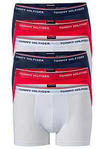 Tommy Hilfiger trunks (2x 3-pack), heren boxers normale lengte, rood, wit en blauw 
