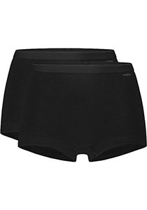 TEN CATE Basics women shorts (2-pack), dames Shorts middelhoge taille, zwart