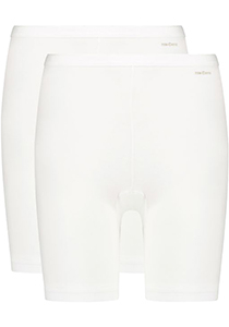 TEN CATE Basics women long shorts (2-pack), dames longshort hoge taille, wit