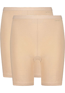 TEN CATE Basics women long shorts (2-pack), dames longshort hoge taille, beige