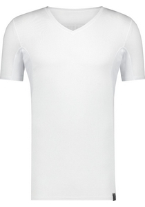 RJ Bodywear Sweatproof T-shirt (1-pack), heren T-shirt met anti-zweet oksels en rug, V-hals, wit