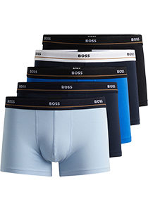 HUGO BOSS Essential trunks (5-pack), heren boxers kort, verschillende tinten blauw